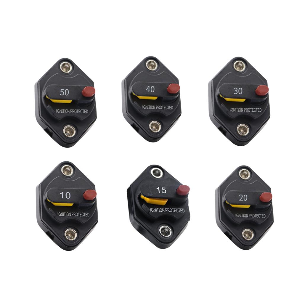 Car Audio Circuit Breaker Reset Fuse for System Protection Circuit Breaker Fuse Reset DC 12-32V Car Boat Auto Waterproof