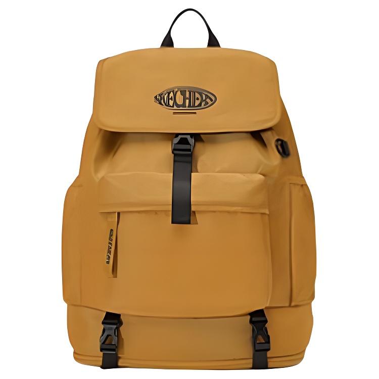 Skechers Fashion Casual Large Capacity Fabric Backpack Unisex Backpack Inca-Gold L125U054-05N1 Inca Gold