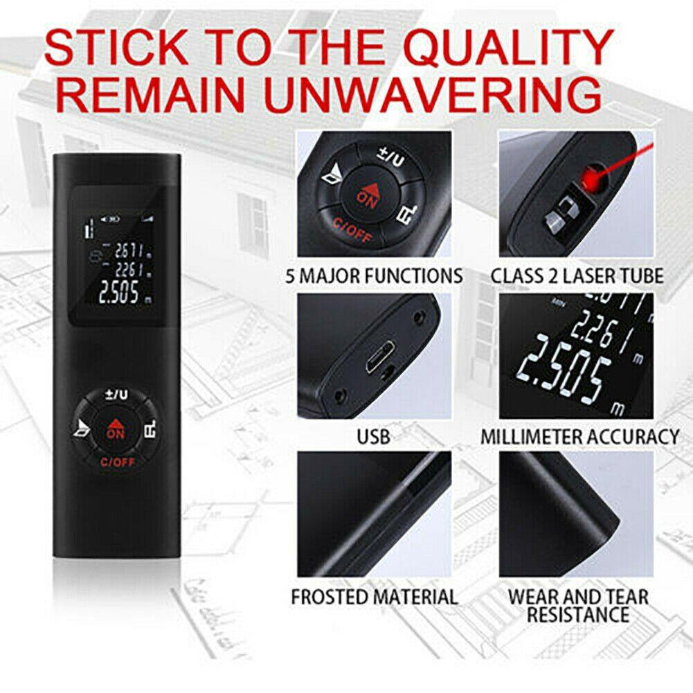 Handheld 40M Laser Rangefinder Digital Laser Distance Meter Pen Battery-powered Laser Range Finder Tape Distance Measure