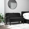 Vidaxl Bank met Rugleuning, Zwart, 119,5X64,5X75 Cm, Velours