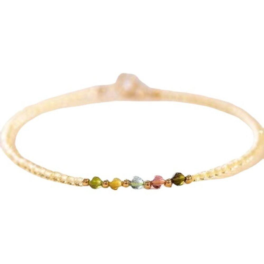 Waterproof Lucky Citrine Bracelet Beads Citrine Get Rich Bangle  Wedding Party Gift