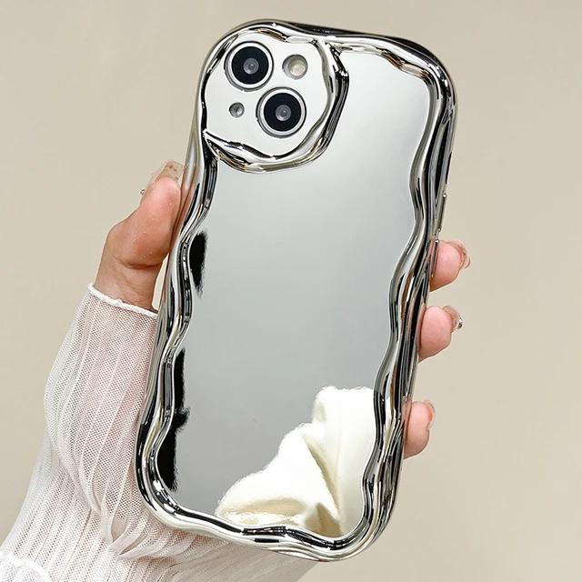 

Гальванічний чохол для телефону для IPhone 15 14 12 11 13 Pro Max XS XR 7 8 6 Plus Sier Mirror Shockproof Bumper Cover For iPhone 11 печінковий
