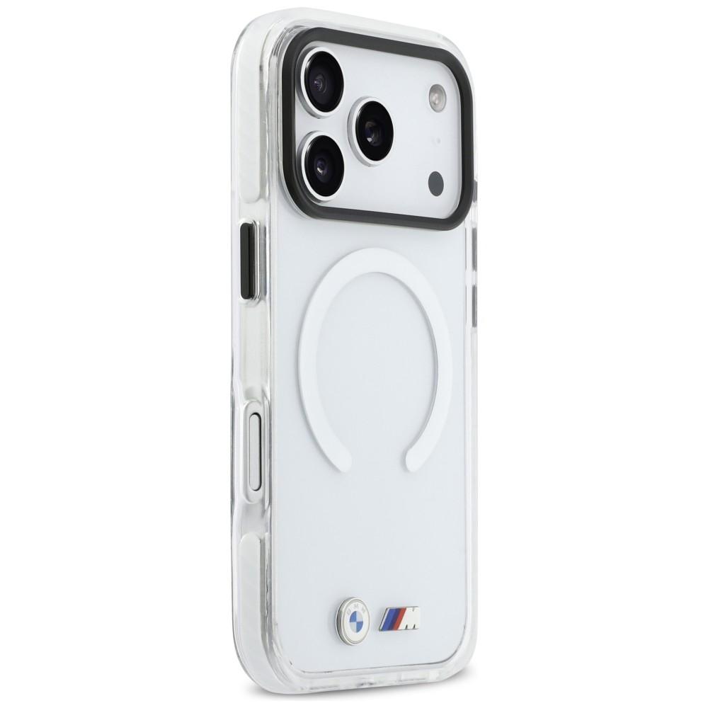 BMW M IML Shockproof Metal Logos MagSafe Case for iPhone 17 Pro Max Transparent