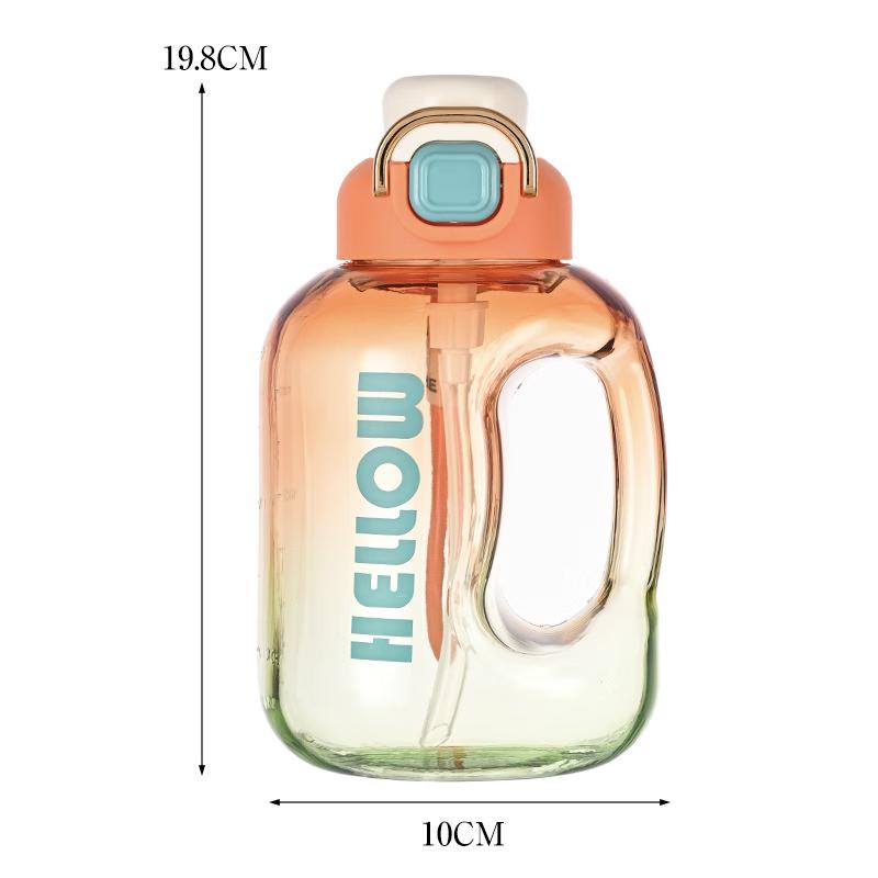 Portable Large Capacity Straw Sports Water Bottle