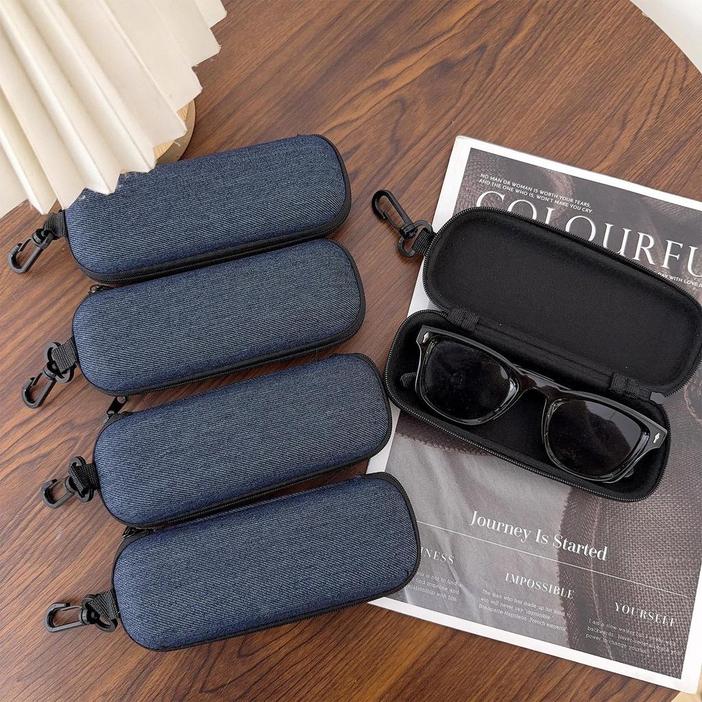 2026 EVA Oxford Cloth Pressure Resistant Sunglasses Box with Zipper Bag Hook Sunglass Case Portable Travel Eyelasses Accessories