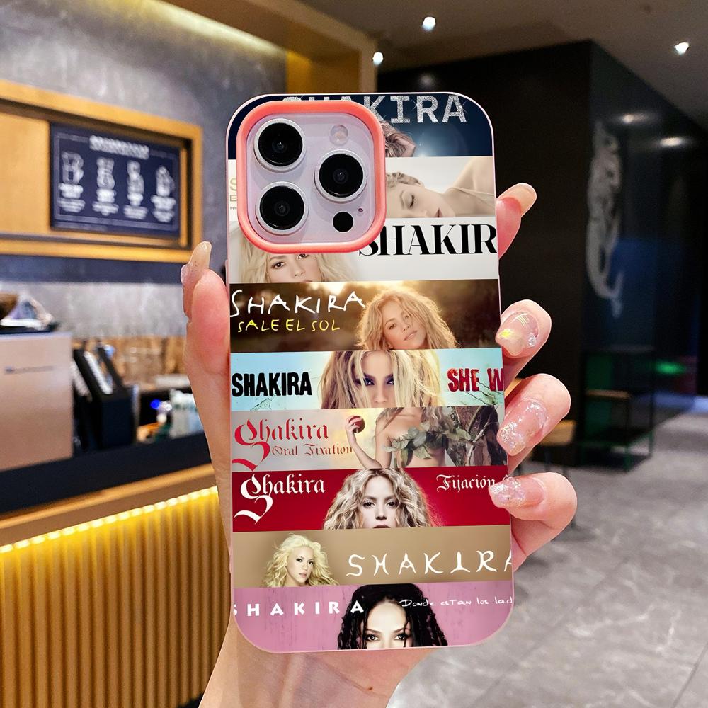 Shakira Mode Jelly Doppelschicht Rosa Handyhülle für iPhone 17 16 15 14 13 12 11 Air Pro Max Plus Schutz