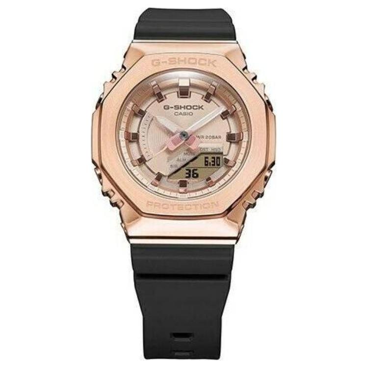 

Casio Hachioji Octagonal Fashion Sports Waterproof Watch Quartz Movement Resin Strap Women watches Gold GM-S2100PG-1A4PR Regular Watch Box