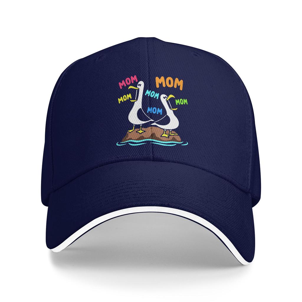 Mom Seagull Funny Mama Sandwich Baseball Caps Retro Mothers Day Humor Unisex Style Adjustable Headwear Running Golf Hats