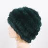 Hot Sale Women Knitted Real Rabbit Fur Hats Ladies Winter Warm Fluffy Genuine Rabbit Fur Caps Outdoor Good Elastic Fur Cap