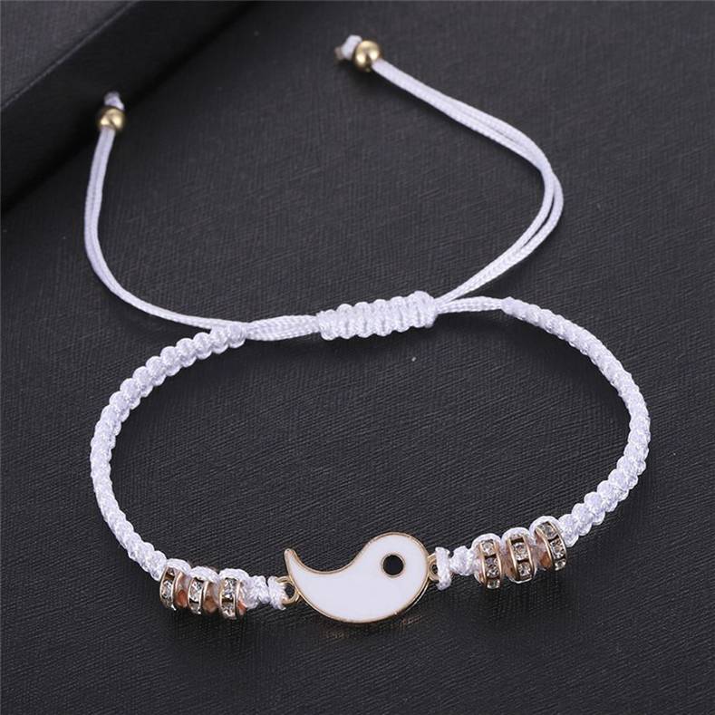 1 Pair Men and Women Tai Chi Woven Bracelet Handmade Creative Simple Couple Girlfriends Bracelet