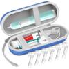 Shockproof Waterproof Electric Toothbrush Travel Case - Large Capacity EVA Protective Organizer for Brushes, Heads, Charger