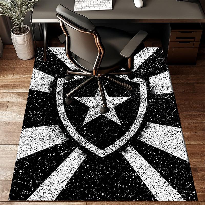 Botafogo Football Club Printed Office Carpet Chair Cushion Entryway Rug, Rugs for Living Room, Bedroom Christmas gifts