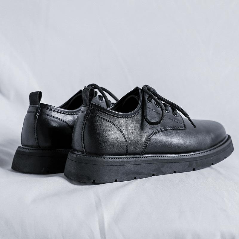 Annual Extra Large Size Men'S Shoes British Style Casual Small Leather Shoes 45 46 Black Shoes Men'S Shoes 86269-R