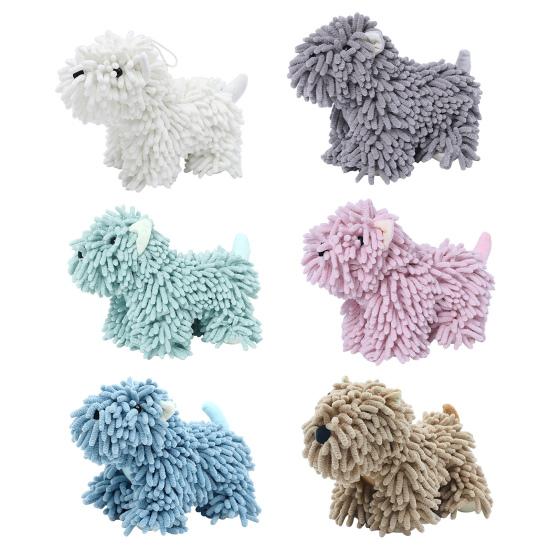 Chenille Hand Towel Cartoon Puppy Shape Soft Microfiber Towel High Water Absorption Bathroom Hand Towel