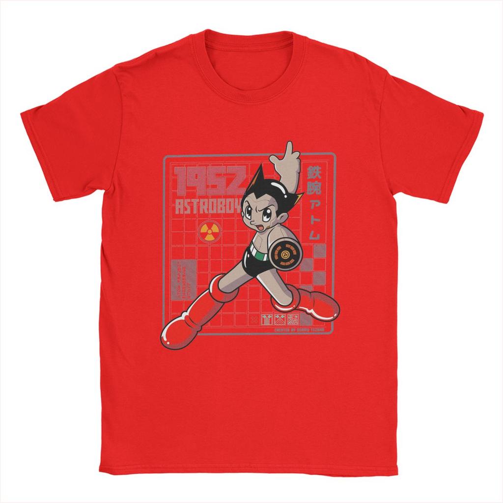 Men AstroBoy T Shirts Astro Boy Pure Cotton Clothing Funny Short Sleeve Round Collar Tees Gift Idea T-Shirts