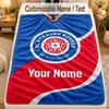Flannel BlanketBlackburn Rovers Football Custom Name Text Personalized Soft Warm Throw Blanket Home Decor Gift