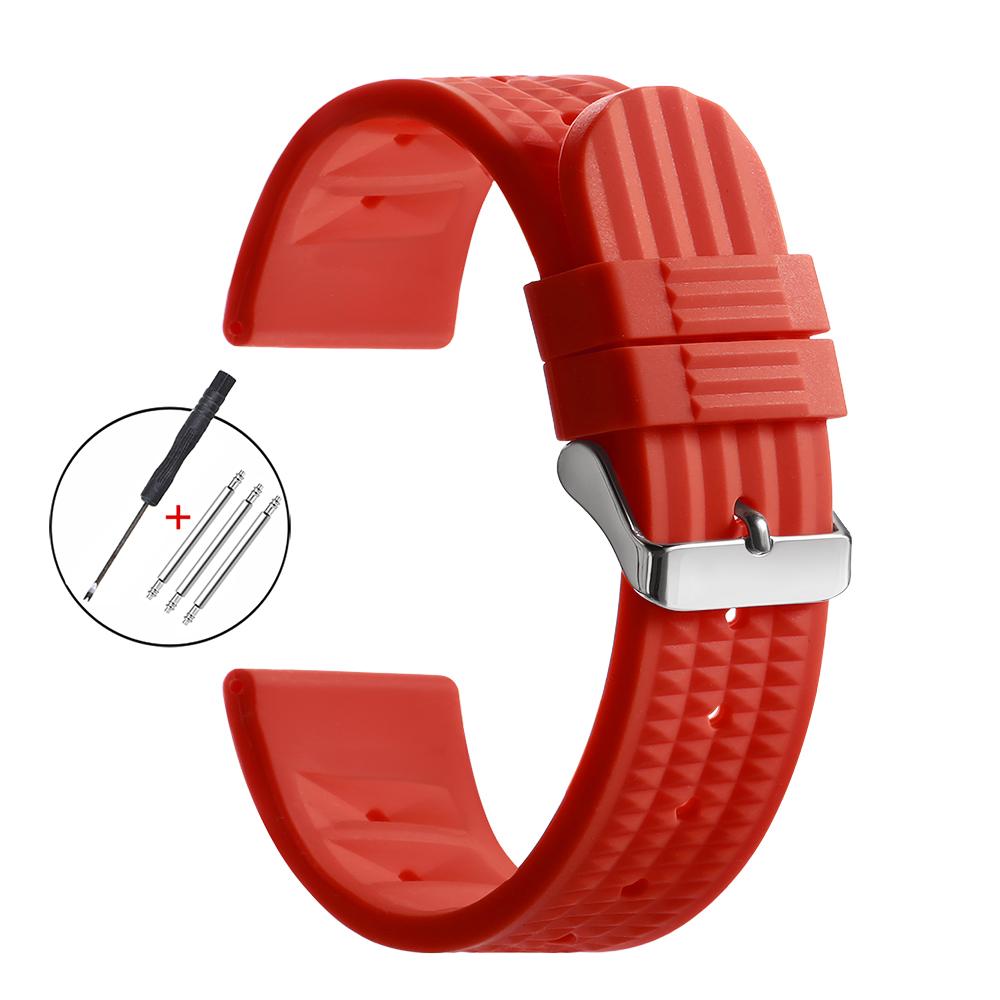 Pulseira Premium de Borracha Waffle Substituição Universal 20mm 22mm Pulseira de Relógio de Silicone Macio Pulseira de Mergulho Esportiva Masculina para Seiko SKX007