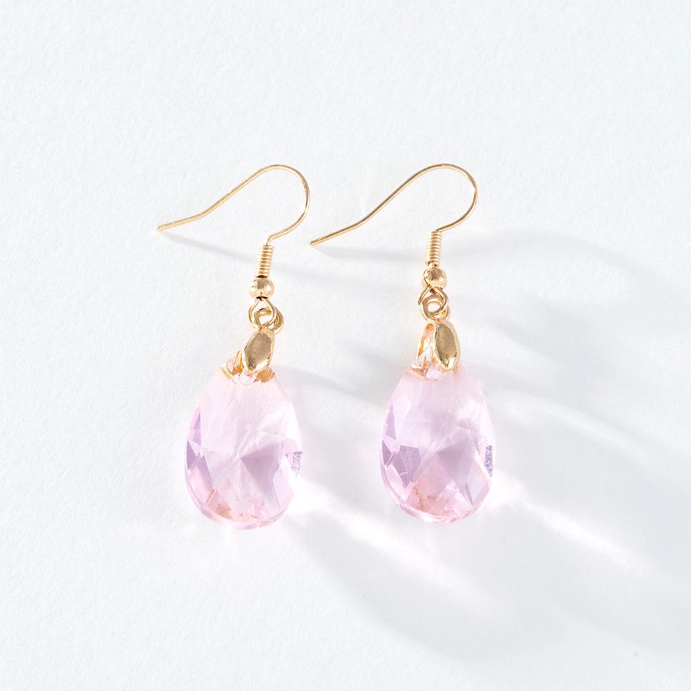 Pinkdudu Fashion 6 Color Rhinestone Water Drop Earrings Romantic Elegant Geometric Earring for Women Jewelry Gifts PD1407