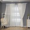 Beautiful Embroidery Sheer Curtain, Simple European-style Small Flower Embroidery White Translucent Thin Window Sheer Curtain