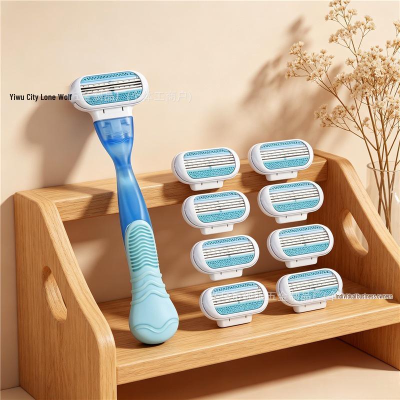 Women's Multi-layer Stainless Steel Razor for Face & Underarm Hair Removal