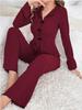 European Women's Bowknot Pajama Set - Autumn/Winter Casual Homewear Fashion