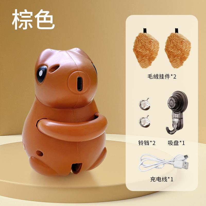 

Pet Smart Lifting Cat Toys Electric Squirrel Hanging Cuddle Ball Cat Self-Hi Boredom Relief Artifact Pet Products коричневый