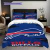 Set di tre pezzi Spirito di squadra Buffalo Bills(1 * copripiumino + 2 * federa, senza nucleo)Set biancheria da letto Morbido e confortevole Copripiumino e federa