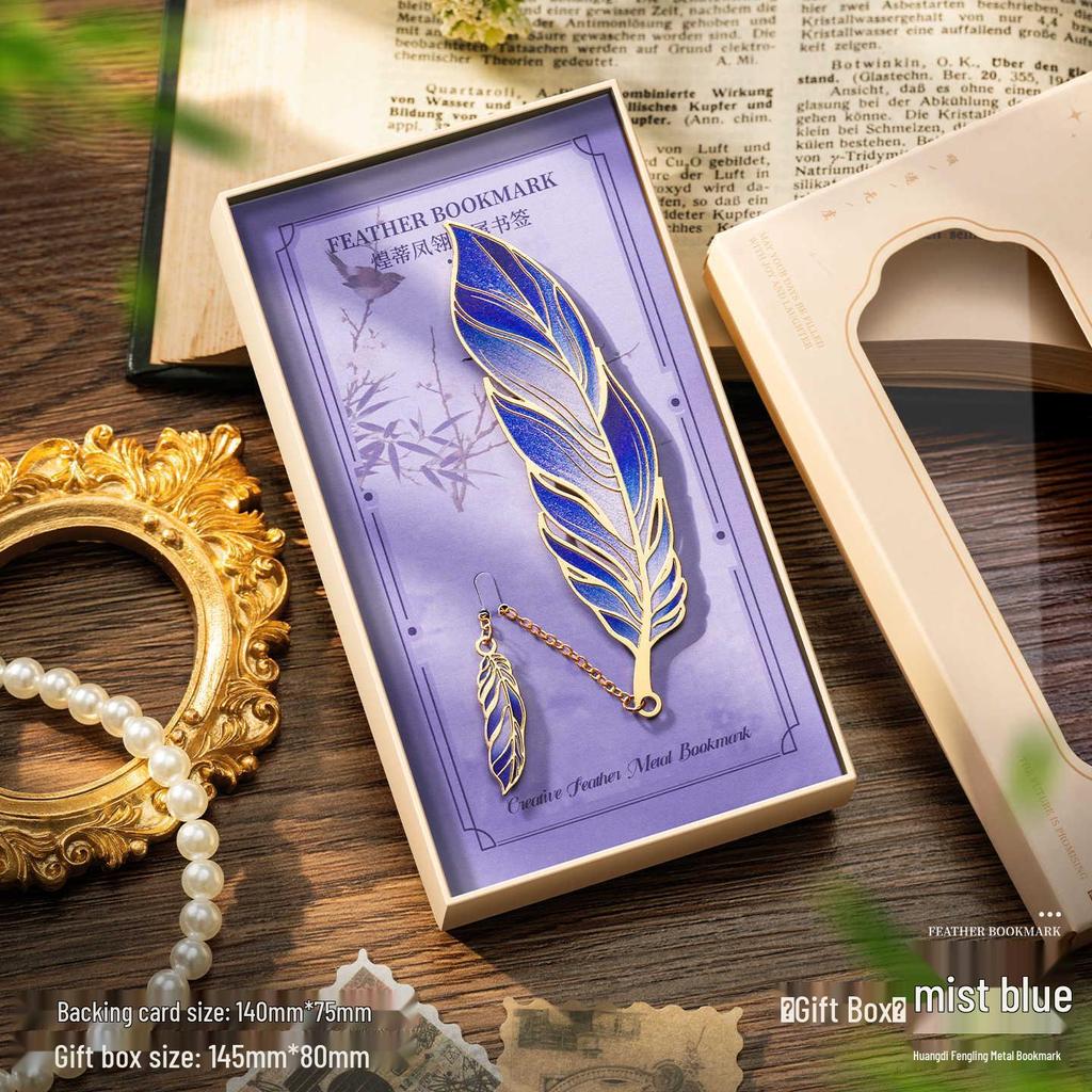High-End Feather Bookmark Party Favors and Graduation Gifts for Classmates