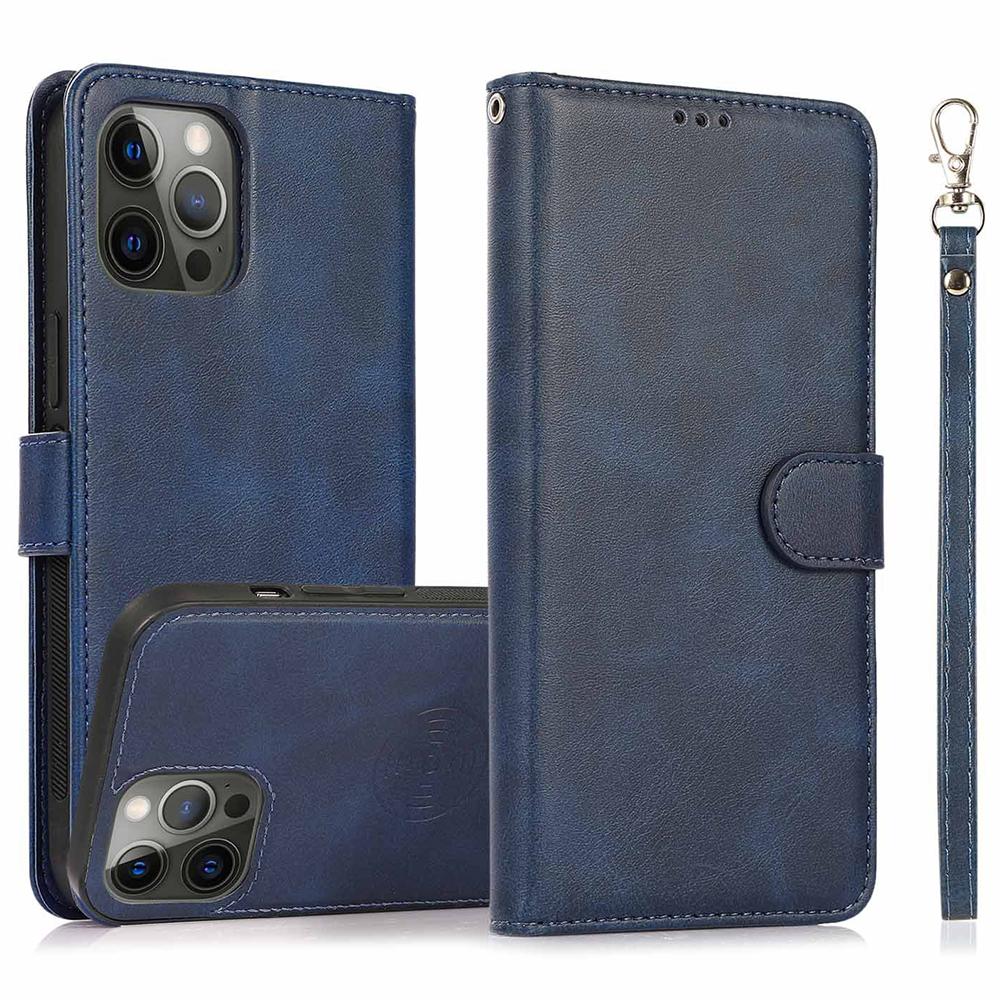 For iPhone 16 Pro Case Magnetic Detachable 2-in-1 Wallet Stand PU Leather Phone Cover