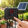 Solarbetriebenes Tropfbewässerungsset für 12 Pflanzen mit digitalem Zeitschaltuhr-Controller und verstellbarem Bewässerungssystem, geeignet für Garten und Außenbereich