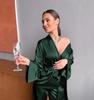 European & American Cross-Border Women's Long-Sleeved Cardigan Robe & Loose Pajama Pants Set