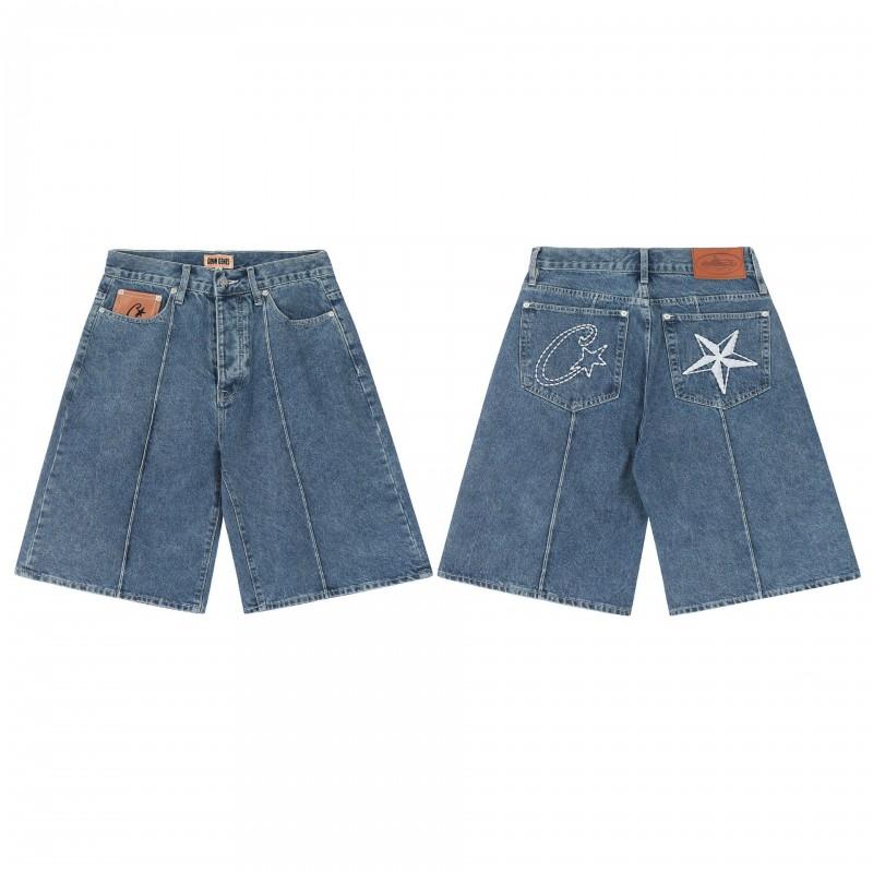 Corteiz Streetwear Short Pants Men Women Alcatraz Ship Print Loose Fit Cotton Shorts
