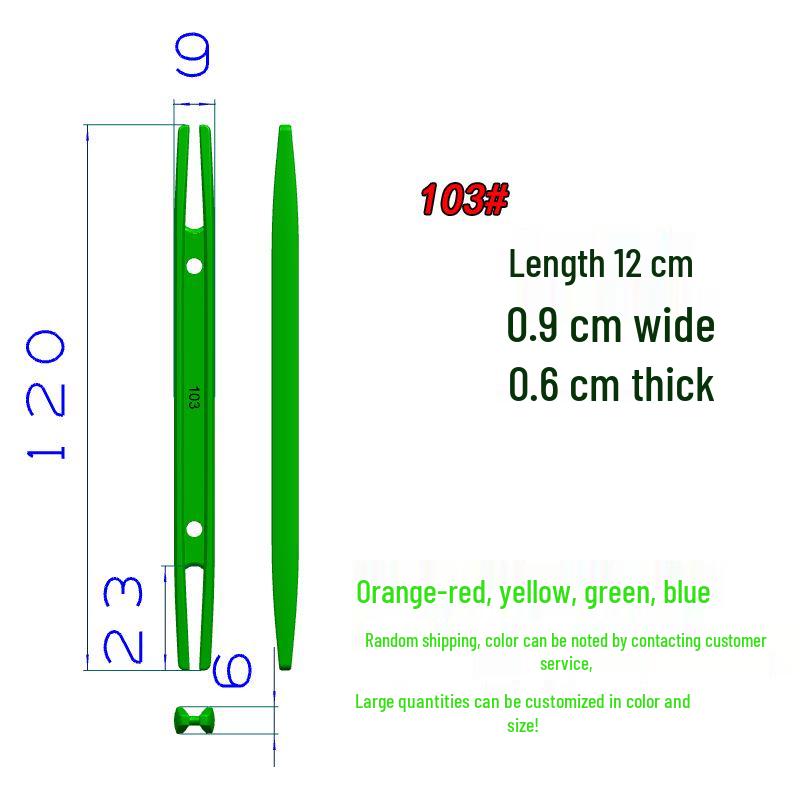 Dual-Sided Plastic Shuttle for Weaving Nets, Repairing Fishing Nets, and Multi-Purpose Line Winding Tool