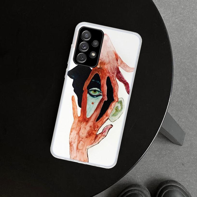 Japanese Horror Manga Style Phone Case Cover For Samsung Galaxy A12 A22 A32 A52 A72 A02S A51 A50S A31 A20S A10S Note 20 Ultra 10