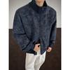 Men's Retro Autumn Leather Bomber Jacket, Stand Collar, Cool Bad Boy Style, Plus Size, High-End, 2026 Trend
