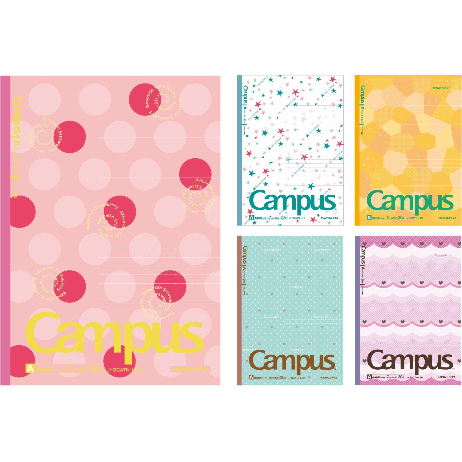 KOKUYO Campus Notebook Limited Edition Pack with Dotted Ruled Lines Baskin-Robbins 5-Color (A-ruled) No-3CATN-L18X5