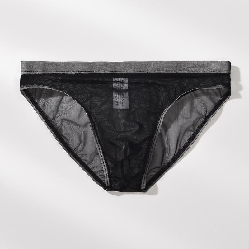 

Youye Men s Ultra-Thin Transparent Mesh Briefs - Breathable, Sexy, Trendy Summer Underwear. M чорний