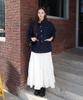 Sellebsyabedisyeon 26Ss 100% Cotton Embroidered Tiered Skirt