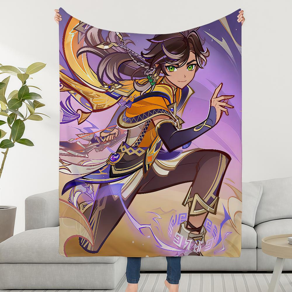 

Blanket Throw Super Cosy Impact Plush Living Room Sethos Sofa Couch Childish Birthday Genshin Gifts 75cmx90cm