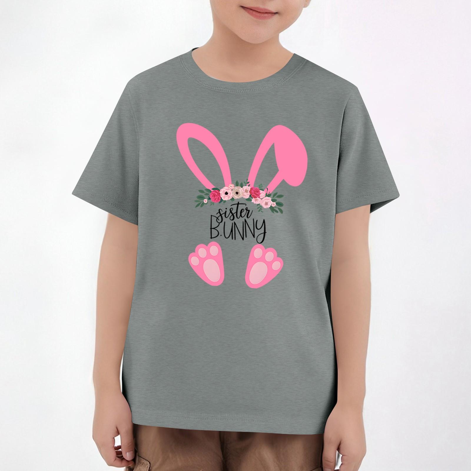 

Детский пасхальный топ с коротким рукавом и принтом 140