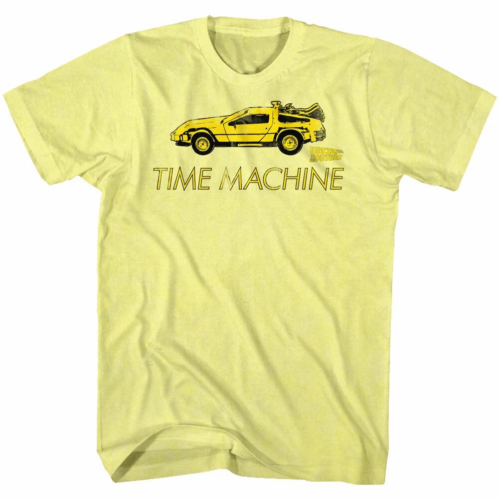 Back To The Future Movie Yellow DeLorean Time Machine Men s T Shirt S