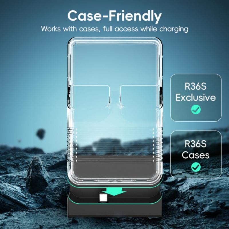Ergonomic Charging Base For R36S Game Console Magnetic Chargers Dock Ideal For Display And Daily Use