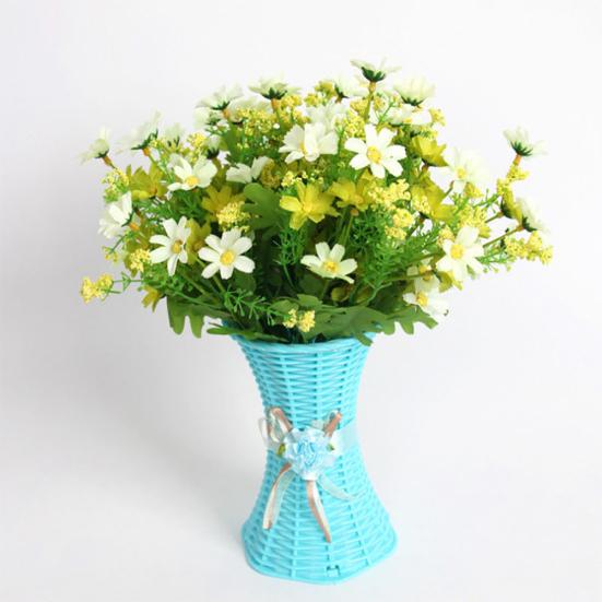 1 Bouquet 28 Heads Dried Artificial Fake Silk Flower Bunch Bouquet Home