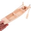 ARTIBETTER Wooden Fishing Boat Model Miniature Boat 12 Inch Small Wooden Ship Handcrafted Craftsmanship Home Office Desk Decor