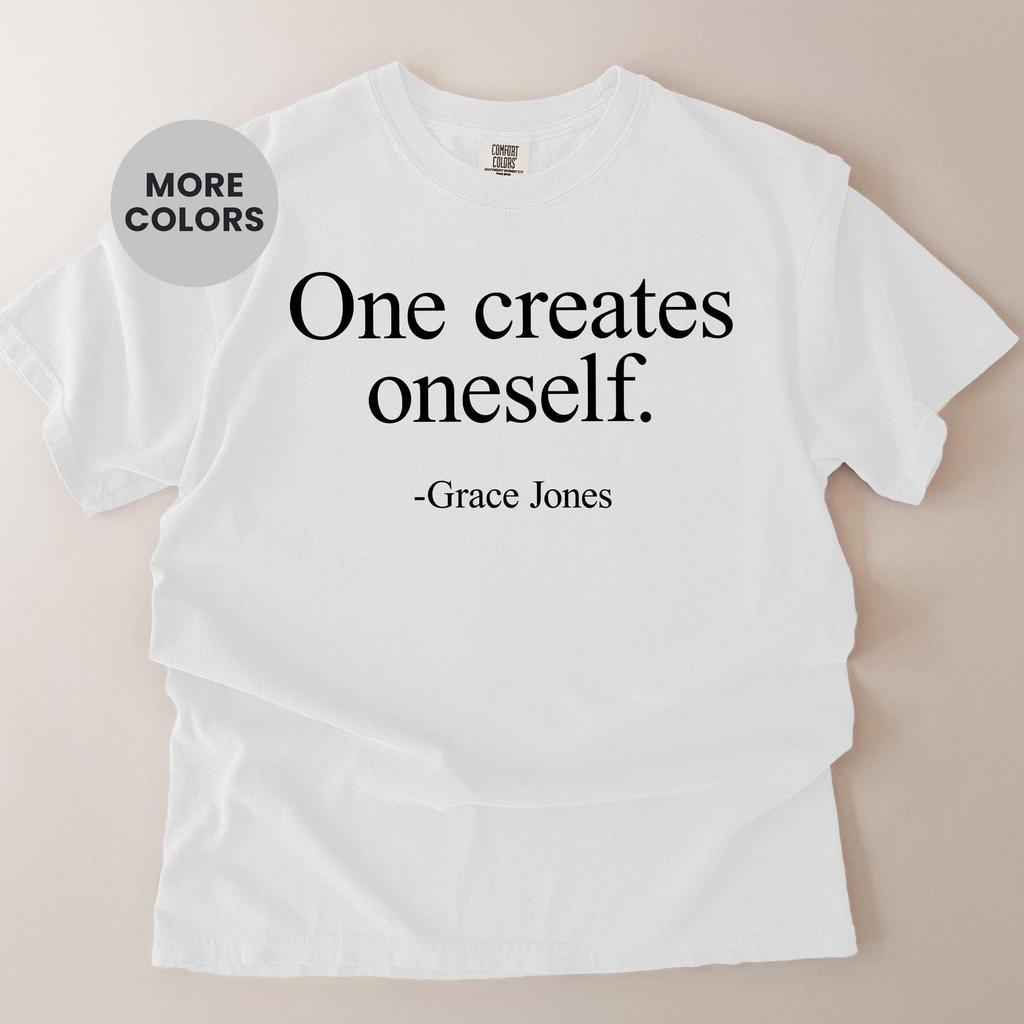 Comfort Colors Shirt und Kinderhemd Man erschafft sich selbst Inspirierendes Zitat aus der Philosophie T-Shirt Weiche Ästhetik Streetwear Geschenk für Tiefgründige Denker