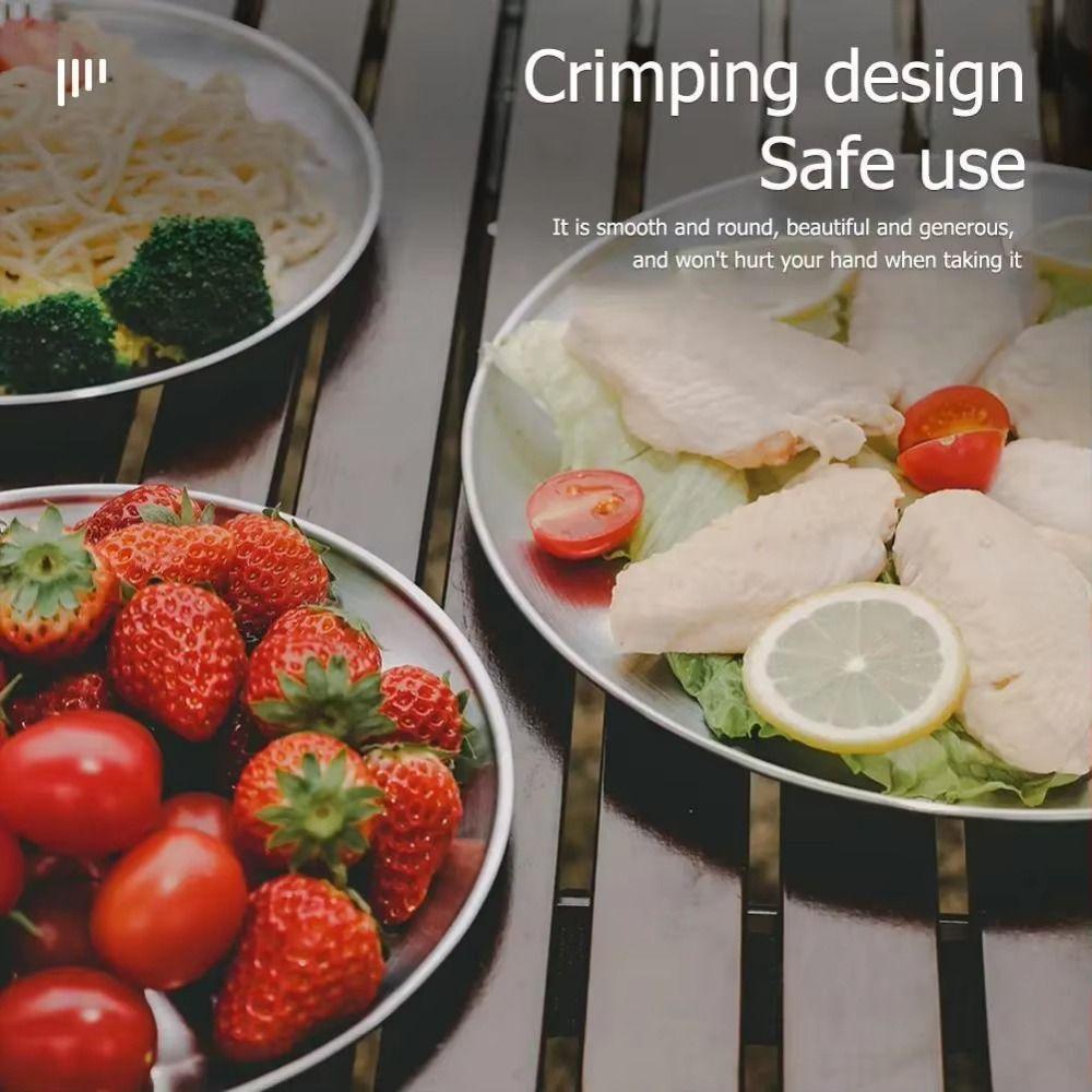 Reusable Picnic Dinner Plate 14/17/20/23/26cm Food Serving Tray Easy To Clean Dessert Plate  Hiking