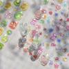 Jelly Cute Pudding Cherry Bowknot Claw Print 5D Nail Art Sticker Tie knot Love Stars Lovely Self Adhesive Manicure Decal