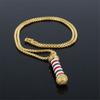 New Retro Fashion Barbers Rotating Light Barber Shop Necklace Jewelry Pendant Chain