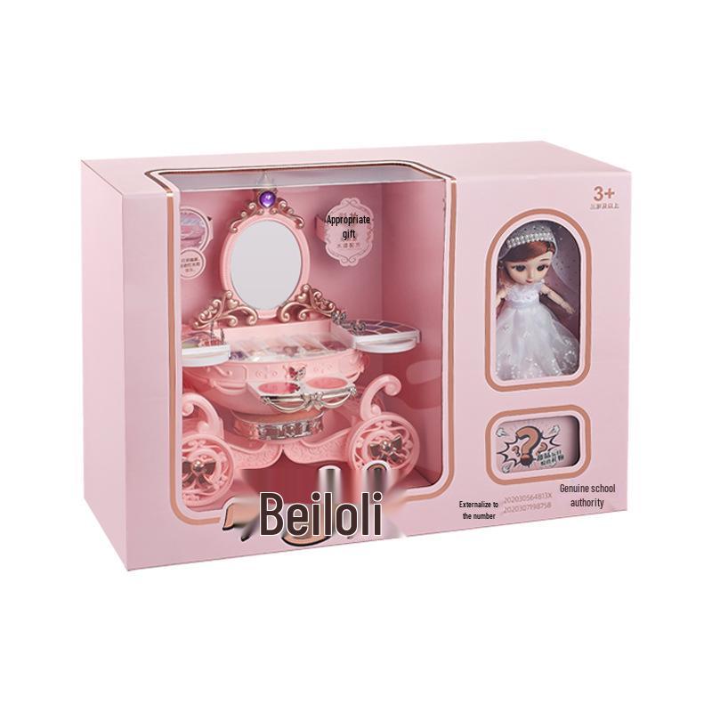 Children's Makeup Toy Set: Pretend Play Dressing Table with Lipstick & Nail Art
