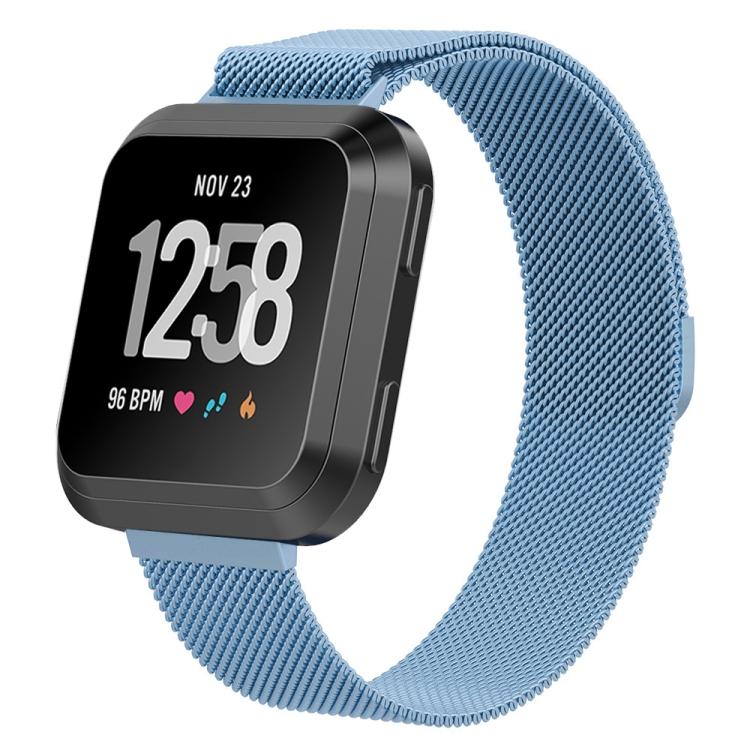 

For Fitbit Versa 2 / Fitbit Versa / Fitbit Versa Lite Milanese Watch Band,, Small Size: 2.3x22.5cm(Rose Gold) синий